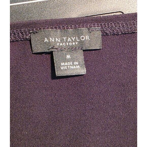 Ann Taylor Factory Womens‎ Top Size M Black Bows - Picture 4 of 6